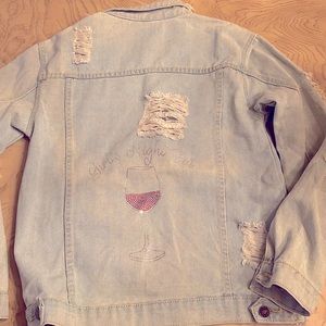 Girls night out denim jacket